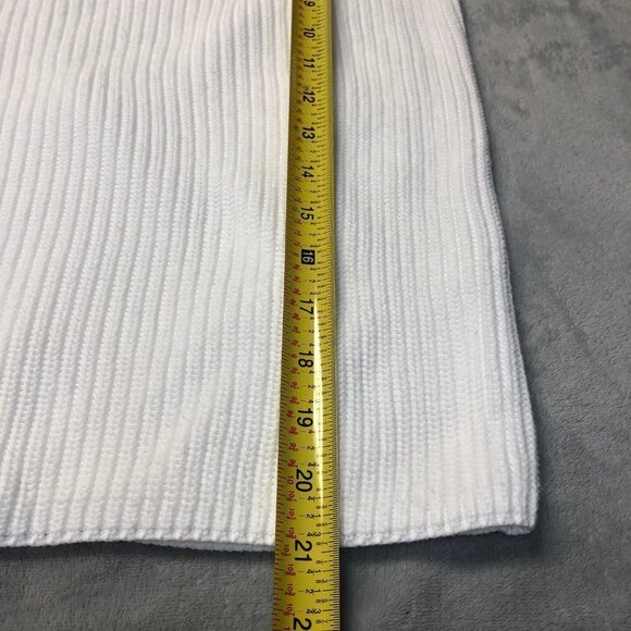 HUGO Shailey White Pullover Knit Ribbed Crew Neck Sweater Size Medium - Picture 11 of 13